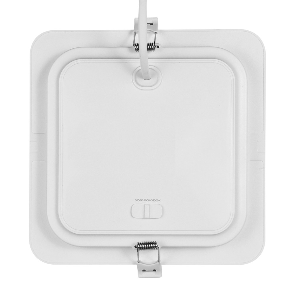 18W Dure 3 kvadratisk LED taklampe - CCT, IP54, 17x17 cm, hvit kant, 110 grader - Dimbar : Ikke dimbar, Kulør : CCT (Varm til Kald Hvit)