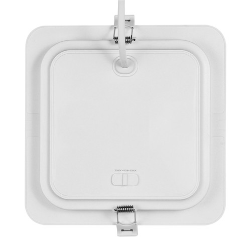 18W Dure 3 kvadratisk LED taklampe - CCT, IP54, 17x17 cm, hvit kant, 110 grader