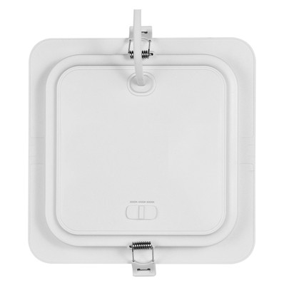 18W Dure 3 kvadratisk LED taklampe - CCT, IP54, 17x17 cm, hvit kant, 110 grader