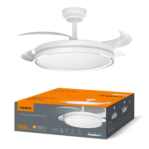 Taklampe med skjult vifte - RA90, CCT, 60W, hvit