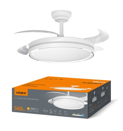 Taklampe med skjult vifte - RA90, CCT, 60W, hvit