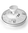 Taklampe m. skjult vifte - RA90, CCT, 60W, hvit