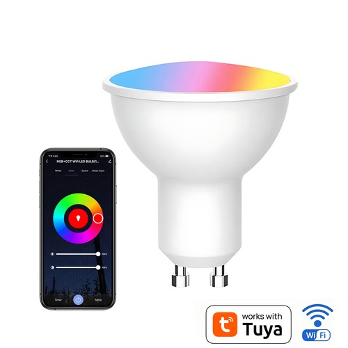 V-Tac 5W Smart Home LED pære - Tuya/Smart Life, Google Home, Amazon Alexa kompatibel, GU10 Spot