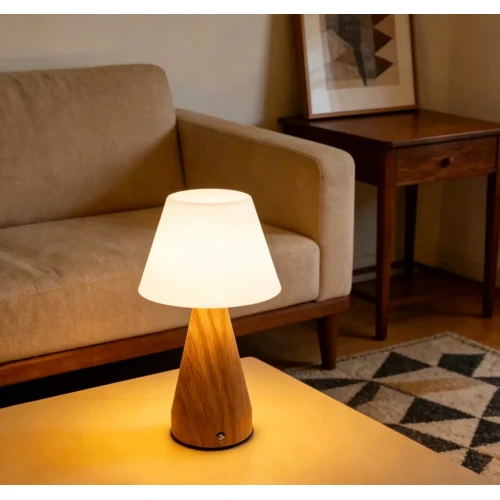 Oppladbar LED-bordlampe - Tre, touch-dimbar, 3-i-1, IP20 innendørs