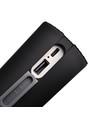 Oppladbar LED bordlampe inne/ute - Sort, 40cm høy, 3-trinns dimbar, IP44 utendørs