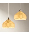 E27 pendel keramikk - Hvit, 2m ledning, Ø27x23cm, IP20, uten lyskilde