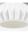 E27 pendel keramikk - Hvit, 2m ledning, Ø27x23cm, IP20, uten lyskilde