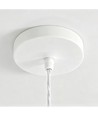 E27 pendel keramikk - Hvit, 2m ledning, Ø27x23cm, IP20, uten lyskilde