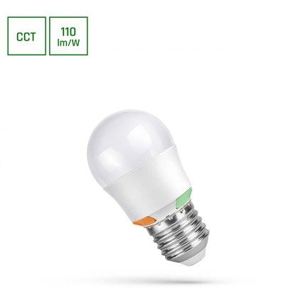 E27 2W/4W/6W LED kronepære - G45, CCT, 3-trinns justerbar lysfarge