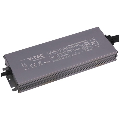 300W / 12V DC strømforsyning til LED-strips - 25A, IP67 vanntett