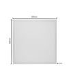 60x60 LED-panel 36W + Zigbee driver - UGR19, RA92, dimbar via Zigbee, hvit kant