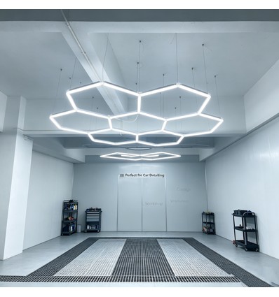 240W RA95 Hexagon LED 7 felter komplett sett - Inkl. strømtilkobling