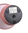 Oppladbar LED bordlampe - Rosa, Ø16cm, 21,5cm høy, touch dimbar, 3-i-1, IP20 innendørs