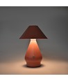 Oppladbar LED bordlampe - Rosa, Ø16cm, 21,5cm høy, touch dimbar, 3-i-1, IP20 innendørs