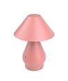 Oppladbar LED bordlampe - Rosa, Ø16cm, 21,5cm høy, touch dimbar, 3-i-1, IP20 innendørs
