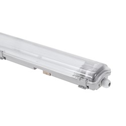 Uten LED - Lysrør armatur Limea T8 LED armatur - Til 2x 120cm LED rør, IP65 vanntett, gjennomgangskobling, uten rør
