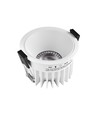 10W Ø8,5cm innfellingsspot dimbar RA99 - IP54, hull: Ø7,5 cm, mål: Ø8,5 cm, hvit kant