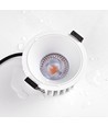 10W Ø8,5cm innfellingsspot dimbar RA99 - IP54, hull: Ø7,5 cm, mål: Ø8,5 cm, hvit kant