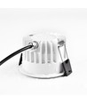 10W Ø8,5cm innfellingsspot dimbar RA99 - IP54, hull: Ø7,5 cm, mål: Ø8,5 cm, hvit kant