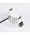 10W Ø8,5cm innfellingsspot dimbar RA99 - IP54, hull: Ø7,5 cm, mål: Ø8,5 cm, hvit kant