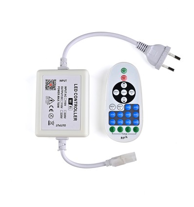 230V WiFi Smart Home dimmer - Inkl. endestykke, til 230V (Slim COB), minnefunksjon, maks 50 m