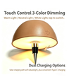 Oppladbar LED flaskelampe - Kaffefarget, CCT, touch dimbar, IP54 utendørs