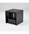 3W CUBIC PRO vegglampe - IP65, sort, viderekobling, justerbar, firkantet, utendørs, inkl. lyskilde