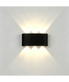 6W CUBIC PRO vegglampe - IP65, sort, viderekobling, justerbar, firkantet, opp/ned, utendørs, inkl. lyskilde