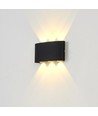 6W CUBIC PRO vegglampe - IP65, sort, viderekobling, justerbar, firkantet, opp/ned, utendørs, inkl. lyskilde