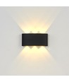 6W CUBIC PRO vegglampe - IP65, sort, viderekobling, justerbar, firkantet, opp/ned, utendørs, inkl. lyskilde