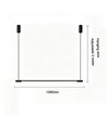Sort spisestuelampe 126cm - 18W, inkl. wireoppheng