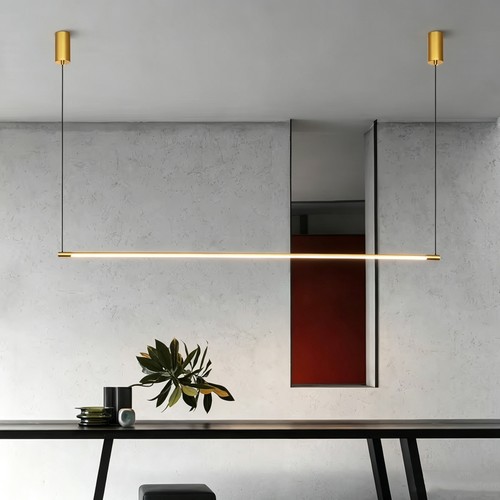 Gull spisestuelampe 126cm - 18W LED, 2800K, inkl. wireoppheng