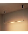 Svart spisestuelampe 126cm - 18W LED, 2800K, inkl. wireoppheng