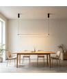126cm dimbar spisestuelampe - Svart, 18W LED, inkl. wireoppheng