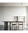 126cm dimbar spisestuelampe - Hvit, 18W LED, inkl. wireoppheng