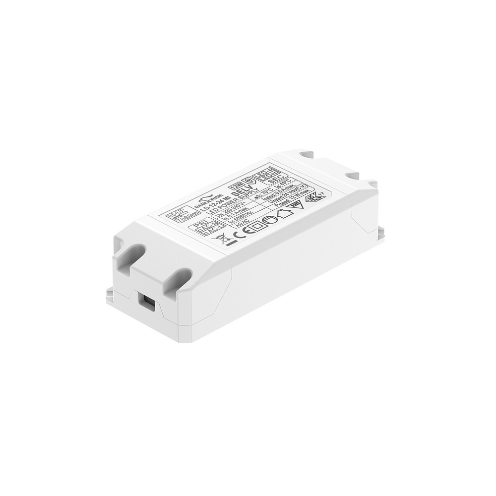 Eaglerise 12W / 24V DC strømforsyning - 0.5A, IP20 innendørs