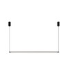 Svart spisestuelampe 126cm - 18W LED, 2800K, inkl. wireoppheng