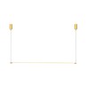126cm dimbar spisestuelampe - Gull, 18W LED, inkl. wireoppheng