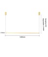 126cm dimbar spisestuelampe - Gull, 18W LED, inkl. wireoppheng