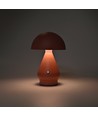 Oppladbar LED bordlampe - Rosa, Ø15cm, 22cm høy, touch dimbar, 3-i-1, IP20 innendørs