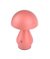 Oppladbar LED bordlampe - Rosa, Ø15cm, 22cm høy, touch dimbar, 3-i-1, IP20 innendørs