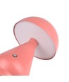 Oppladbar LED bordlampe - Rosa, Ø15cm, 22cm høy, touch dimbar, 3-i-1, IP20 innendørs