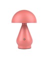 Oppladbar LED bordlampe - Rosa, Ø15cm, 22cm høy, touch dimbar, 3-i-1, IP20 innendørs