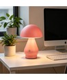 Oppladbar LED bordlampe - Rosa, Ø15cm, 22cm høy, touch dimbar, 3-i-1, IP20 innendørs
