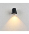 GU10 vegglampe - Sort, IP65, inne/ute, uten lyskilde