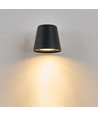 GU10 vegglampe - Sort, IP65, inne/ute, uten lyskilde