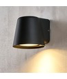 GU10 vegglampe - Sort, IP65, inne/ute, uten lyskilde