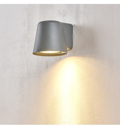 GU10 vegglampe - Grå, IP65, inne/ute, uten lyskilde