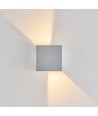 6W CUBIC PRO vegglampe - IP65, sølvgrå, viderekobling, justerbar, firkantet, opp/ned, inne/ute, inkl. lyskilde
