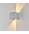 6W CUBIC PRO vegglampe - IP65, sølvgrå, viderekobling, justerbar, firkantet, opp/ned, inne/ute, inkl. lyskilde